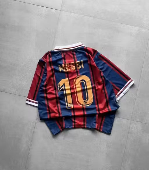 M10 Legacy Edition – Blaugrana Stripes Football Jersey