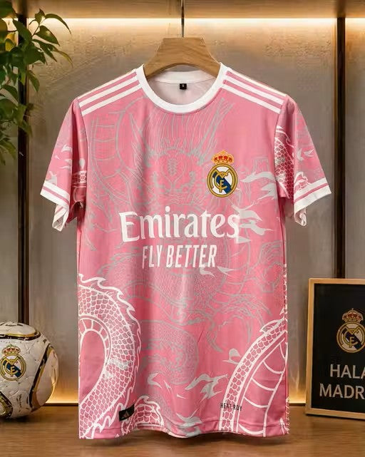 Men’s Pink Dragon Printed Football Jersey T-Shirt | Premium Sports Wear