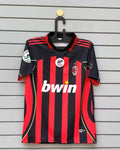 Men’s Red & Black Striped Football Jersey – Kaka #22 Edition