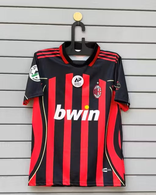 Men’s Red & Black Striped Football Jersey – Kaka #22 Edition